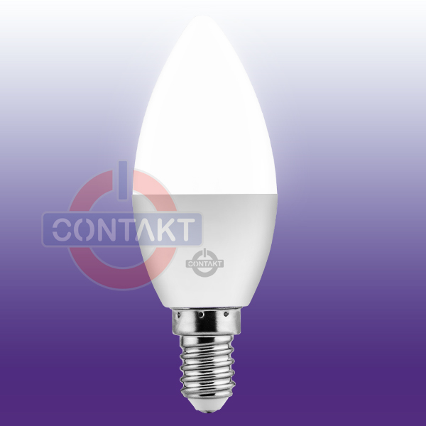 LAMPADA LED CONTAKT OLIVA C37 ALTA EFFICIENZA 6W 560LM E14 4000K 30000H