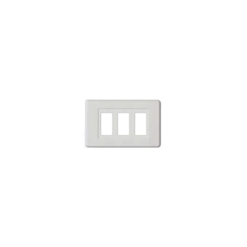PLACCA FAEG A SCATTO INCASSO IN ABS TIPO MAGIC   3 POSTI BIANCO