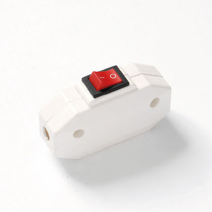 INTERRUTTORE FAI PASSANTE BIPOLARE 2A 250V TASTO A BILANCIERE 0/1 BIANCO 