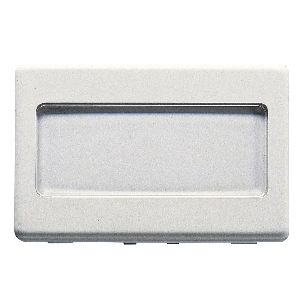 FRUTTO GEWISS PULSANTE CON TARGA PORTA NOME SERIE SYSTEM WHITE  3 POSTI