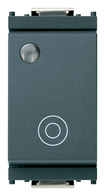 FRUTTO VIMAR PULSANTE LUMINOSO 10A 250V  SERIE IDEA GRIGIO