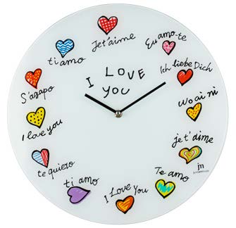 OROLOGIO PARETE VETRO ROTONDO 38CM LOWELL