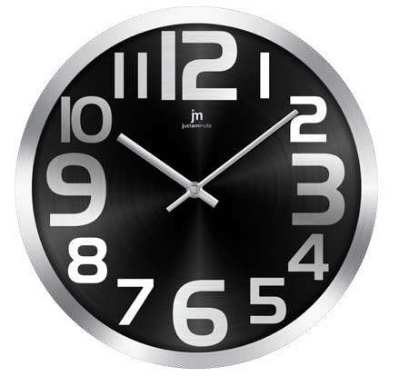 OROLOGIO PARETE QUARZO CASSA METALLO 29CM NERO  LOWELL