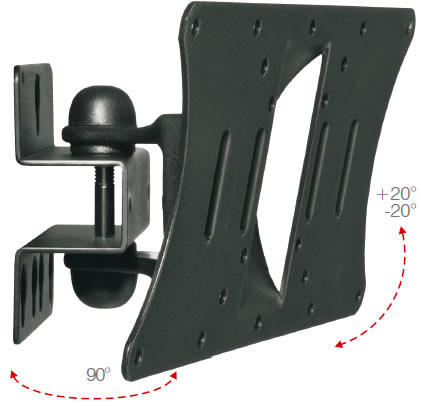 MONOSOLUTION SUPPORTO MURO 1 SNODO 10'' 30'' VESA 200X100  SILVER