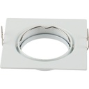 PORTA LAMPADA ORIENTABILEQUADRATO BIANCO