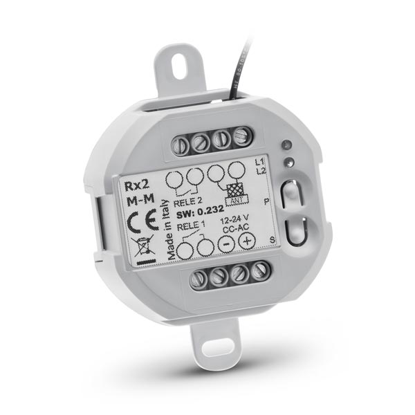 Ricevitore mini Multifrequenza, box da interno con morsettiera, 2CH