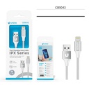CAVO UNICO ARGENTO DA USB A LIGHTING CARICA SMART RAPIDA 3.4A 100CM 