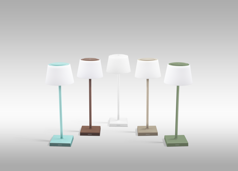 LAMP.DA TAVOLO MARGO' 4W 3000K IP54 DIMM. RICAR.CORTEN CENTURY