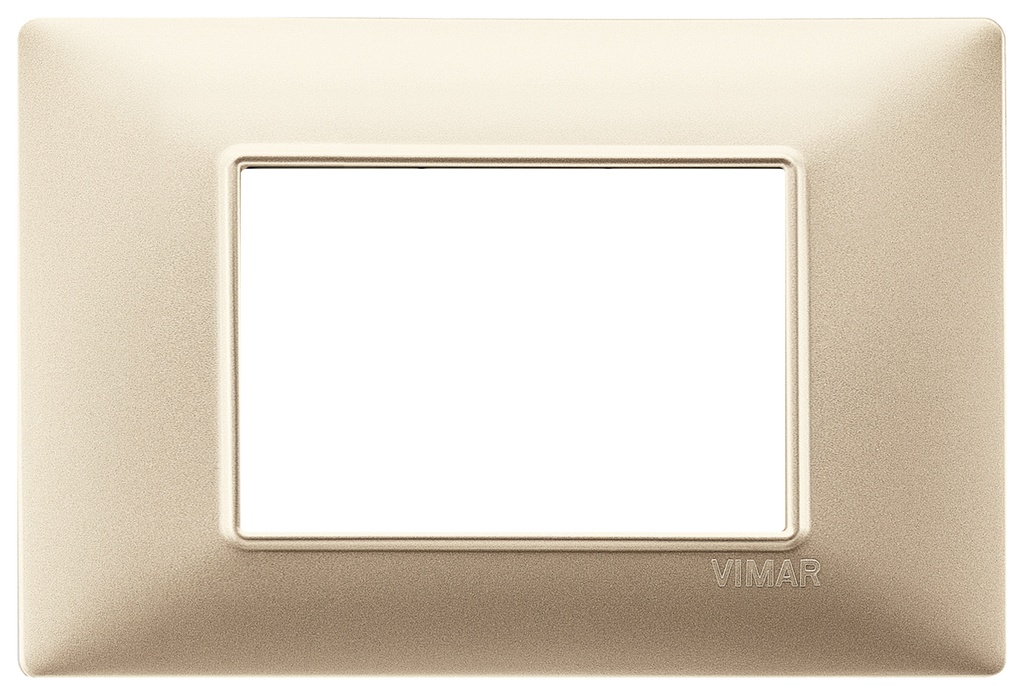 PLACCA VIMAR TECNOPOLIMERO SERIE PLANA CHAMPAGNE 3 POSTI