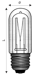 TUBOLARE ALOGENA E27 200W 230V CH