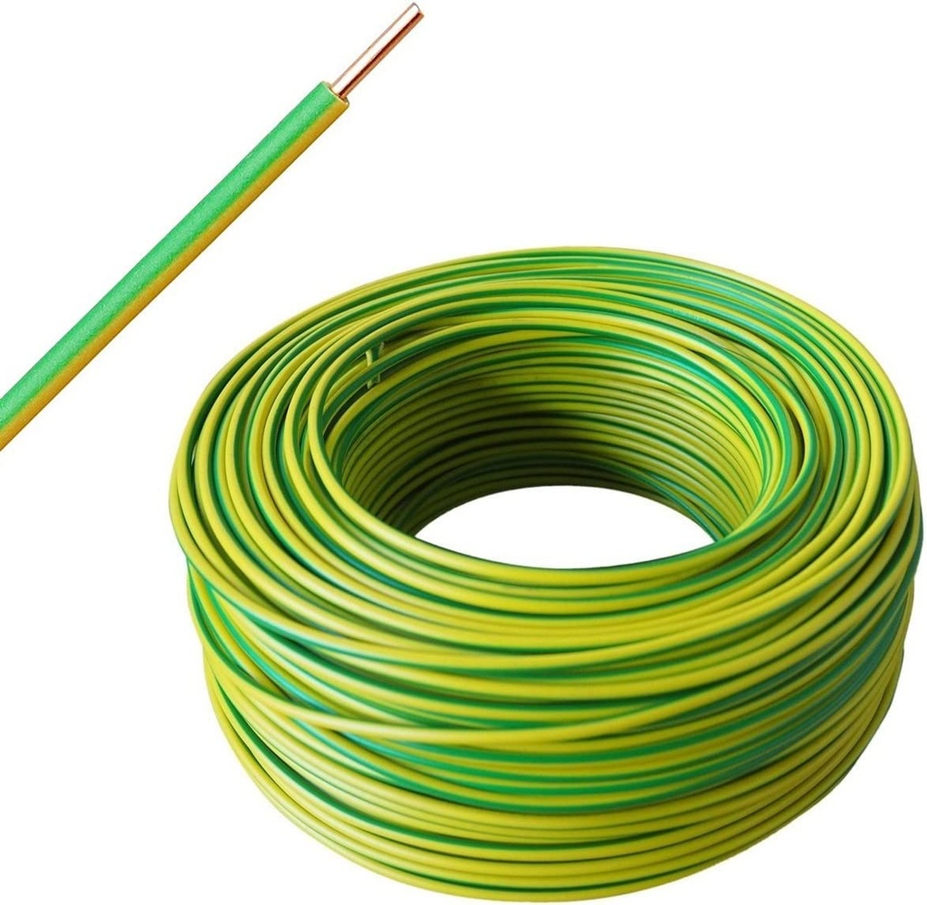 CAVO ELETTRICO UNIPOLARE N07V-K 1X1 GIALLO/VERDE 200 MT. IMQ