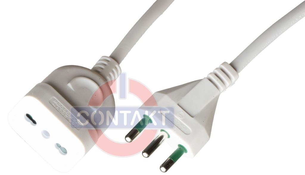 PROLUNGA ELETTRICA CONTAKT SPINA 16A E BIPRESA 2P+T 16A 250V SEZ. 3X1.5  10MT BN