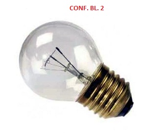 LAMPADA INCANDECSENZA  PHILIPS SFERA CHIARA 230V 25W E27 BL. 2 017130