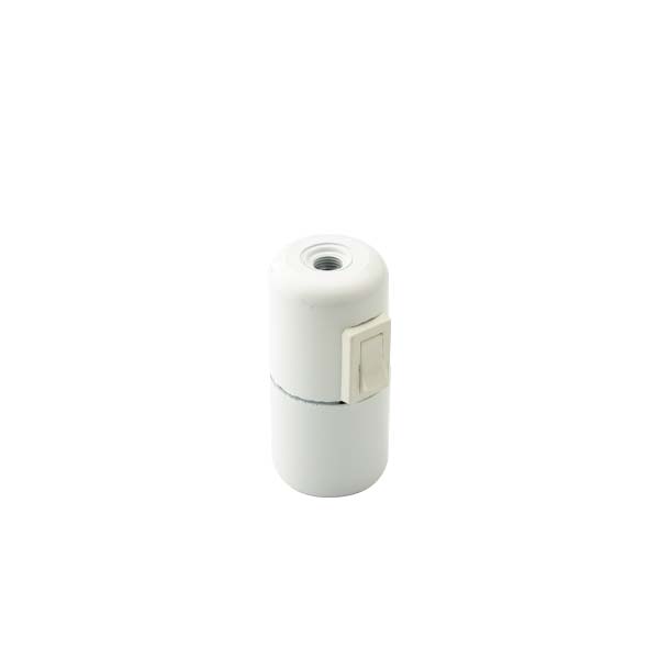 PORTALAMPADA FAI BIANCO E27 CAMICIA LISCIA TERMOPLASTICO CON INTERRUTTORE 