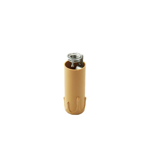 PORTALAMPA A CANDELA COLORE ANTICO IN MATERIALE TERMOPLASTICO CON NIPLES  E14 ALTEZZA 65MM FAI 