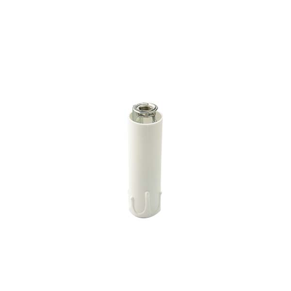 PORTALAMPADA A CANDELA COLORE BIANCO IN MATERIALE TERMOPLASTICO CON NIPLES E14 ALTEZZA 85MM FAI
