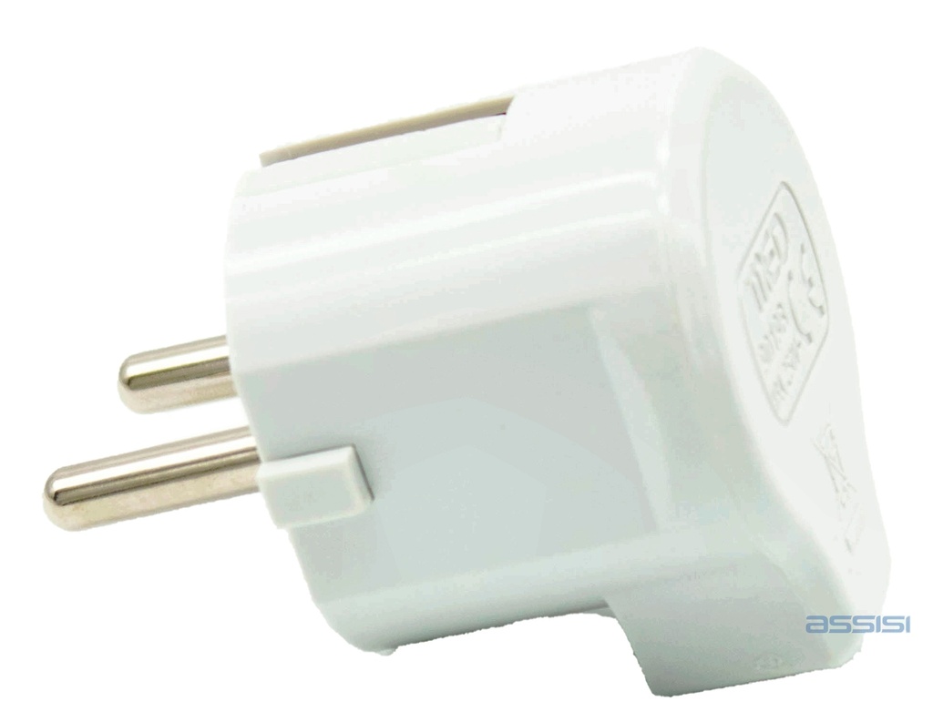 ADATTATORE SPINA VOLANTE SCHUKO FRANCESE BIANCO MED