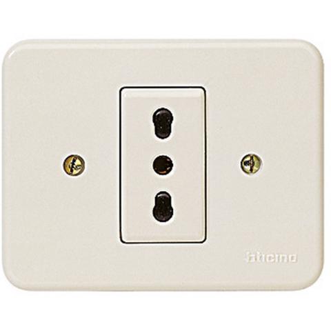 KIT - PRESA DOMINO 2P+T 10/16A BIPASSO