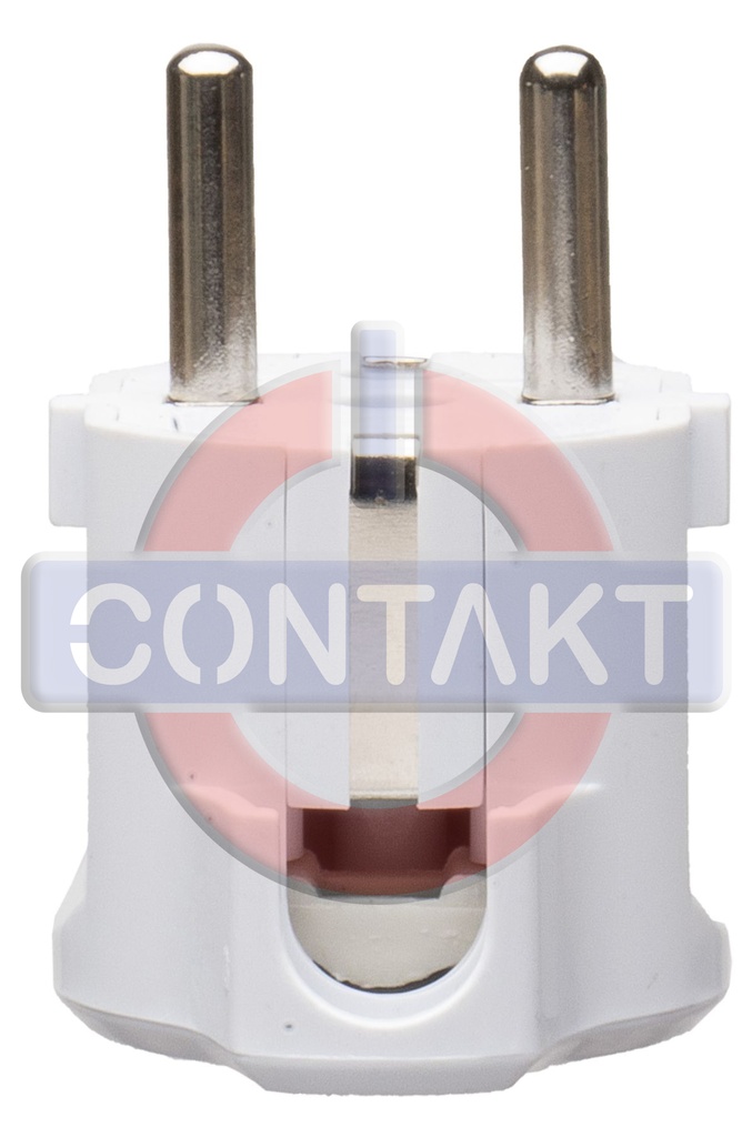 SPINA CIVILE CONTAKT  2P+T 16A 250V STANDARD TEDESCO S31 A 90° BIANCO