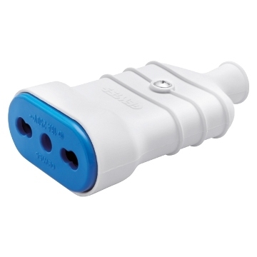 PRESA CIVILE E INDUSTRIALE GEWISS BIPASSO 10/16A 2P+T  P17-P11 250V  BIANCO
