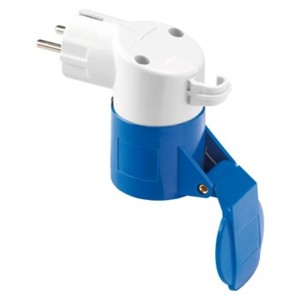 ADATTATORE FAEG PRESA INDUSTRIALE CEE 2P+T 16A 230V SPINA SCHUKO 2P+T 16A