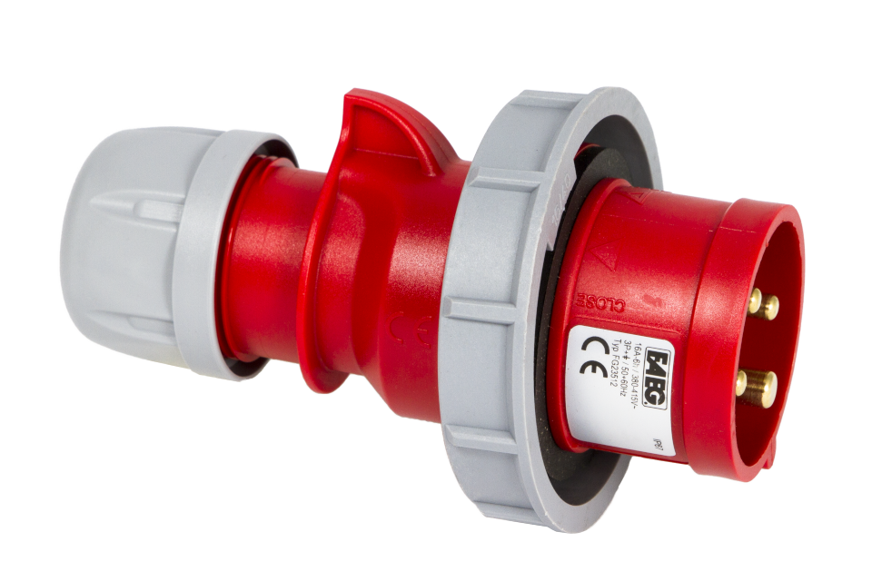 SPINA INDUSTRIALE FAEG VOLANTE 3P+T 16A 400V IP67 ROSSO
