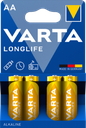 PILE VARTA ALKALINE LONGLIFE STILO  AA  BL. 4 4106