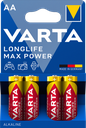 PILE VARTA ALKALINE LONGLIFE MAX POWER STILO AA  BL.4 4706