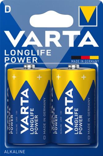 PILE VARTA ALKALINE LONGLIFE POWER TORCIA  D BL.2 4920