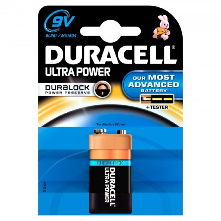 PILE DURACELL ALKALINE 9V BL.1 MN1604U