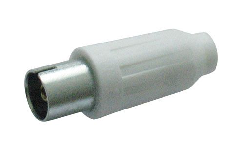 PRESA COASSIALE A VITE TV 9,5MM 75OHM  BIANCA