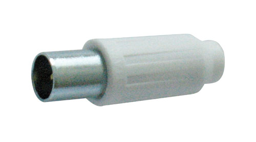 SPINA COASSIALE A VITE TV 9,5MM 75OHM  BIANCA