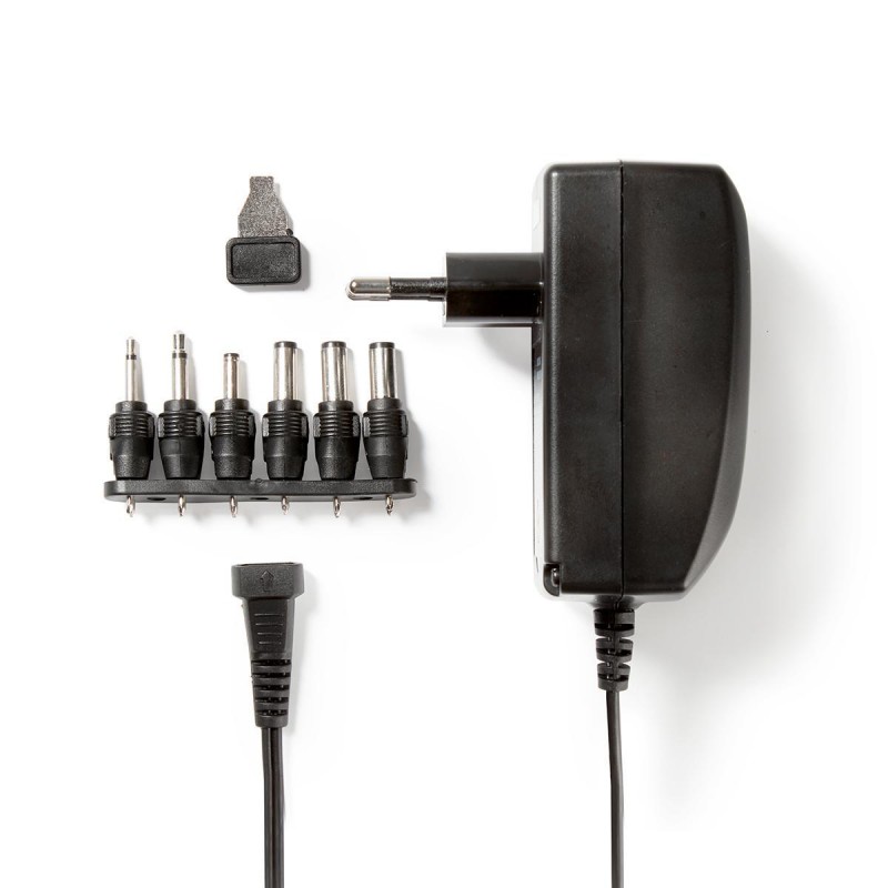 ALIMENTATORE SWITCHING 3-12V 600MAH CON ADATTATORI USB 9 PLUG INCL.