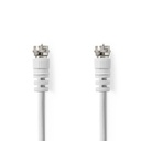 CAVO SATELLITARE E ANTENNA F M/M  PLACCATO NICKEL  75 OHM  1.5M BIANCO