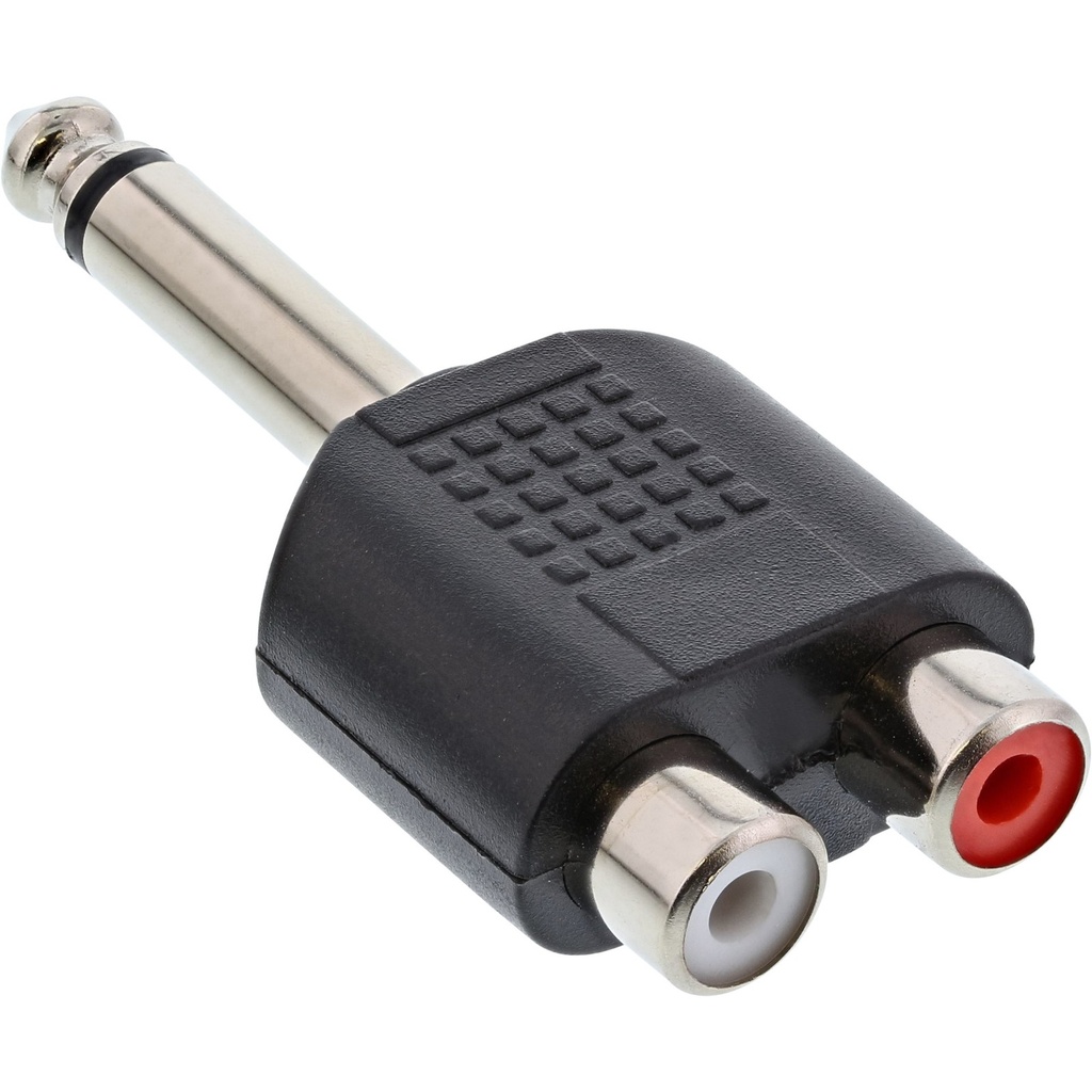ADATTATORE AUDIO DA SPINA JACK 6.3 MONO A 2 PRESE RCA ALPHA