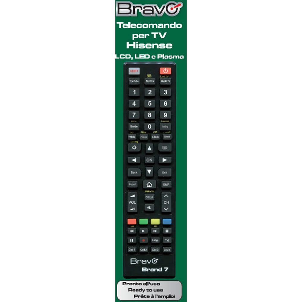 90202067 HI-SENSE TELECOMANDO BRAND BRAVO