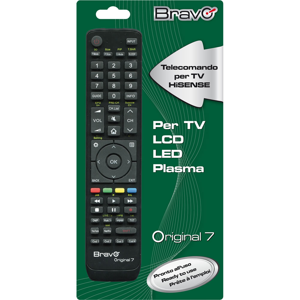 90202053 HI-SENSE TELECOMANDO UNIVERSALE ORIGINAL 7 BRAVO