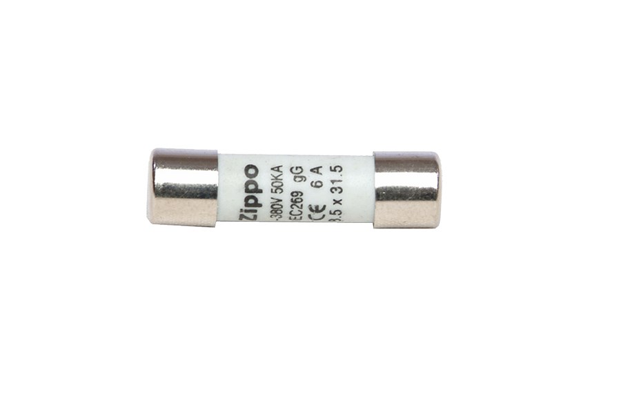 FUSIBILE CILINDRICO RAPIDO 8,5X31,5 400 V 6AMP. ZIPPO