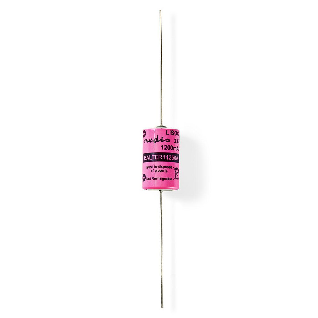 BATTERIA LITHIO  1/2AA 3.6V 1.2AH TERMINALI A SALDARE HZ041