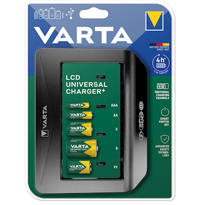 CARICABATTERIE VARTA CON LCD UNIVERSALE (NO PILE) 57688101401