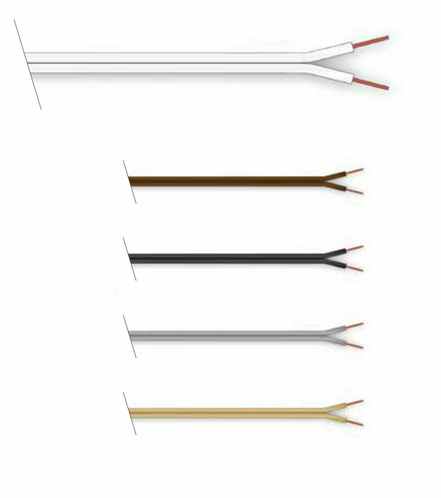 CAVO ELETTRICO PIATTINA COSTA STRETTA 2X 0.50  ORO 100 MT.   IMQ