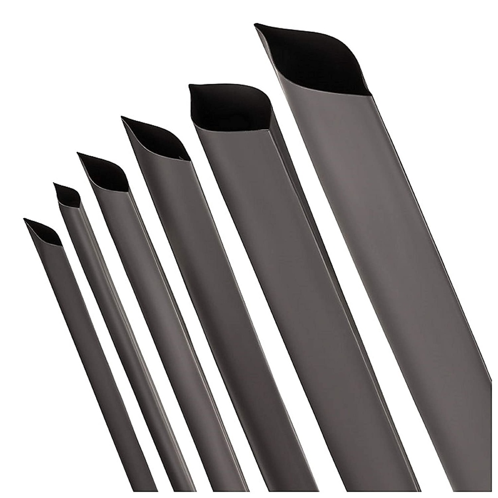 GUAINA TERMORESTRINGENTE CONTAKT  2:1-125°C NERA Ø 6.4MM 1MT