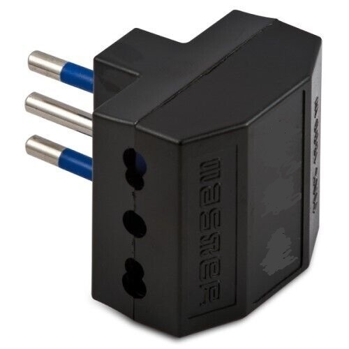 ADATTATORE TRIPLO 10A+ 2 BIPRESE 10/16A+T NERO