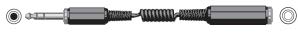 CAVO DI RACCORDO SPIR. ESTENSIBILE 1XJACK 6.3 M ST + 1 PLUG 6.3 F ST  1.5MT GBL