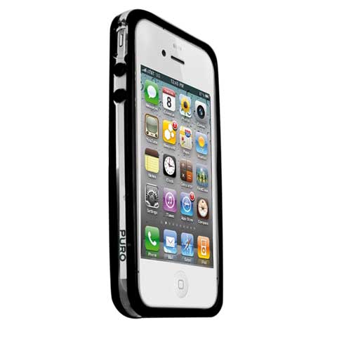 PURO COVER  IPHONE 4 BUMPER  NERO TRASP.