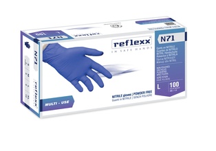 GUANTI IN NITRILE IPOALLERGENICI SENZA POLVERE N71 EXTRA LARGE REFLEXX