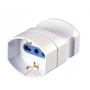 PRESA VOLANTE UNIVERSALE SCHUKO BIVALENTE 2P+T 16A NERO