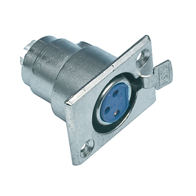 CONNETTORE XLR 3-PIN FEMMINA METALLO ARGENTO