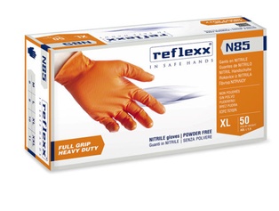 GUANTI 50PZ./PCS NITRILE S/POLVERE FULL GRIP N85 XXL 8.4GR. 0.15/0.20 RELEXX