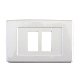 PLACCA FAEG A SCATTO INCASSO IN ABS TIPO MAGIC   2 POSTI BIANCO